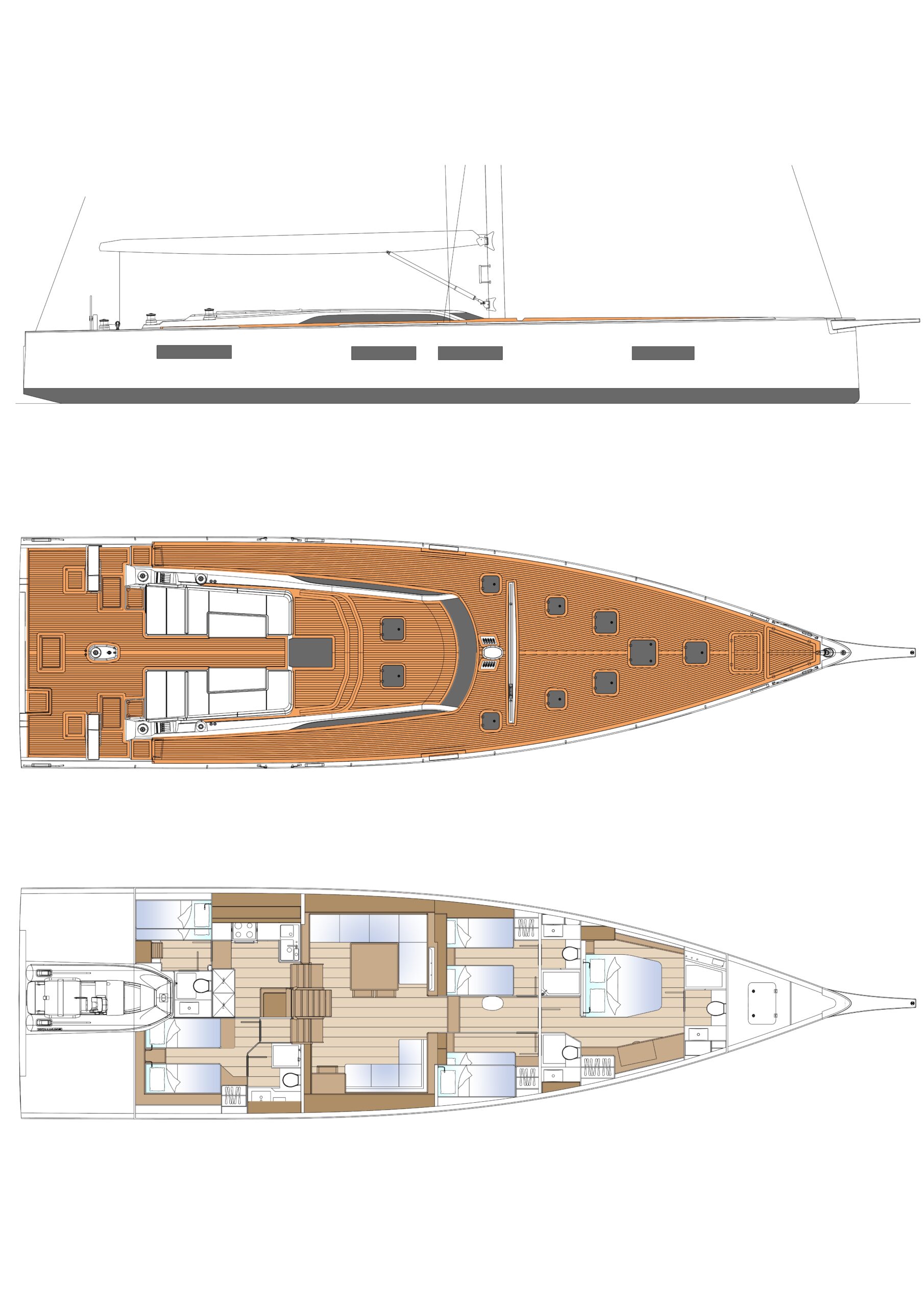 Plan Solaris Yachts 74